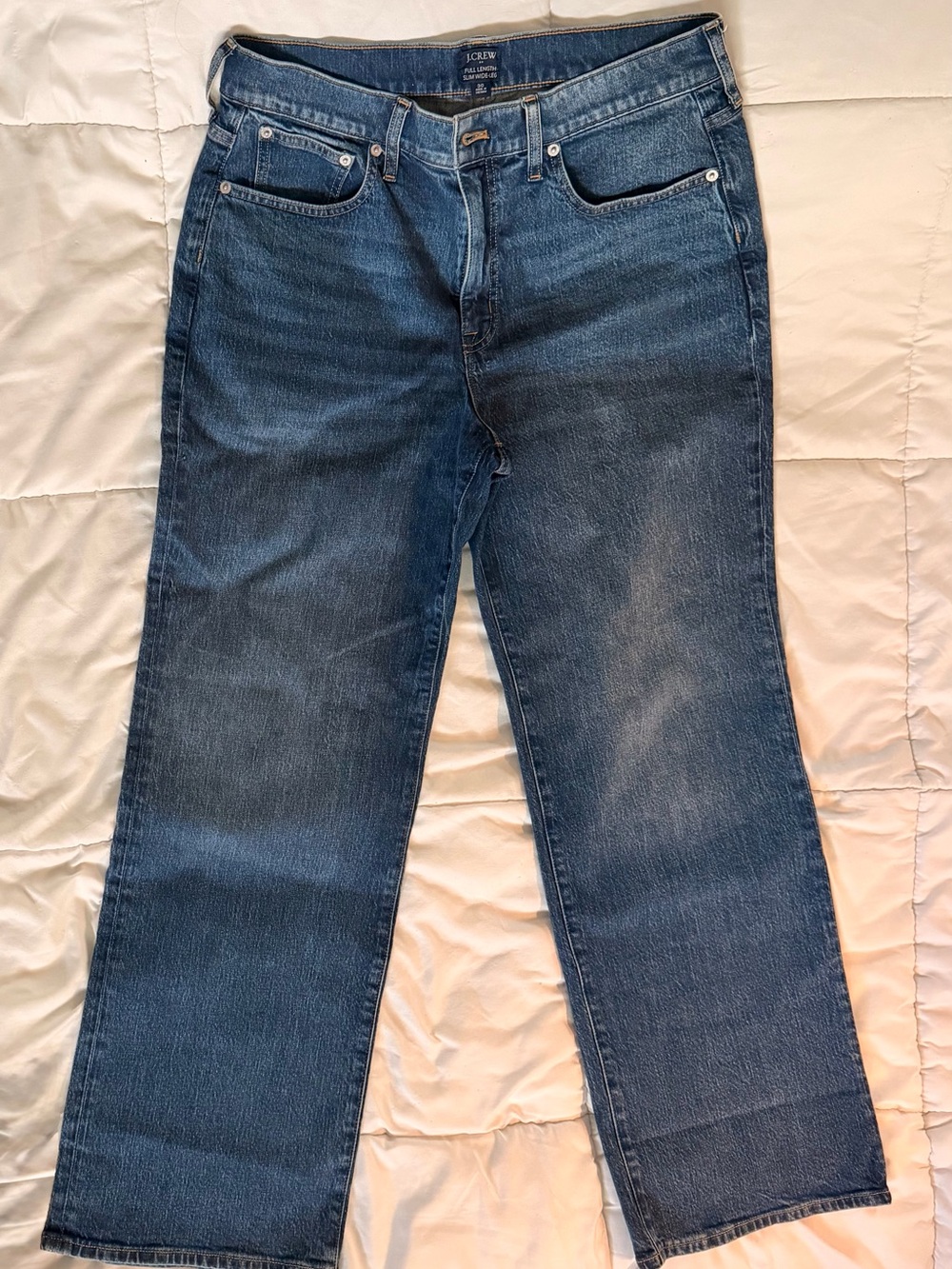 J. Crew Women Denim Slim Wide-Leg Jeans - Picture 2 of 6